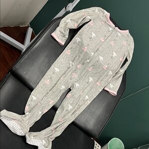 Carter's Gray and Pink Footed One Piece